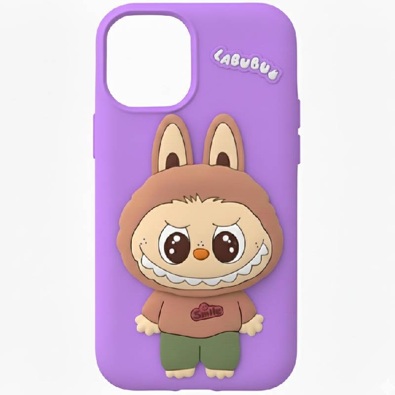 Coque Silicone Labubu Pour Iphone 16 - Lilas
