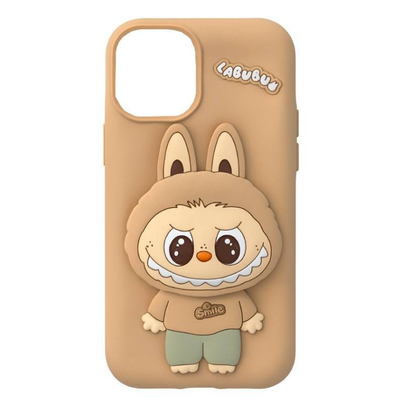 Coque Silicone Labubu Pour Iphone 16 Pro Max - Beige Foncé