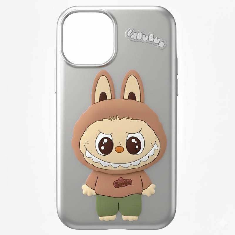 Coque Silicone Labubu Pour Iphone 16 Pro Max - Silver