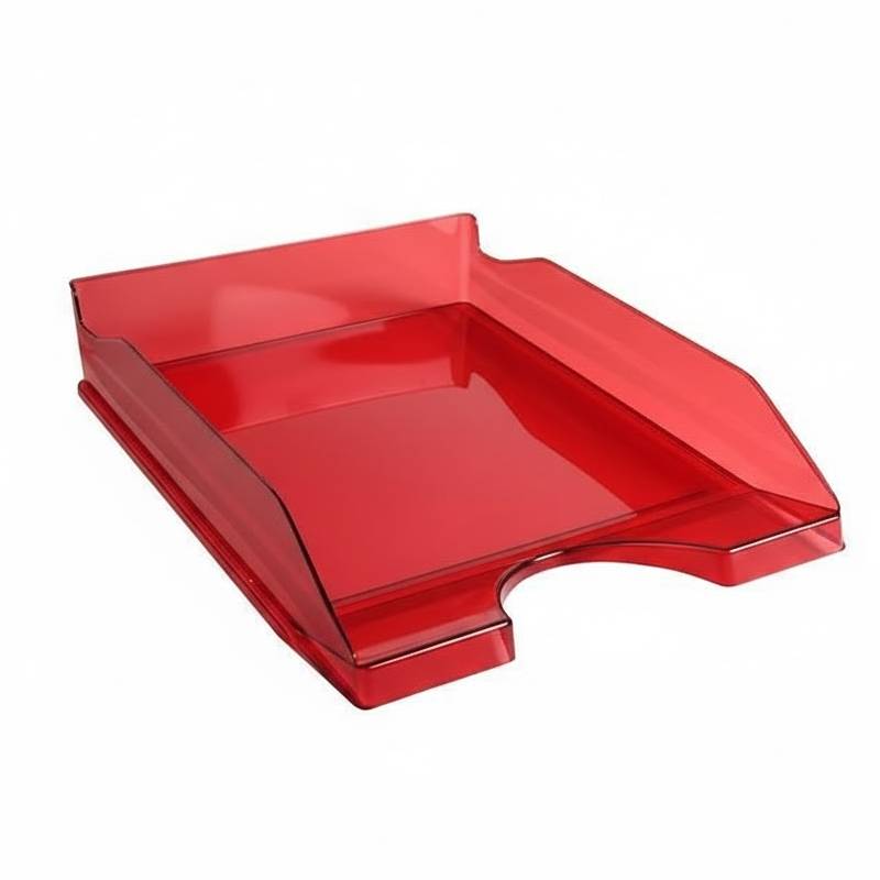 Corbeille à Courrier FAPI Pleine Transparent - Rouge