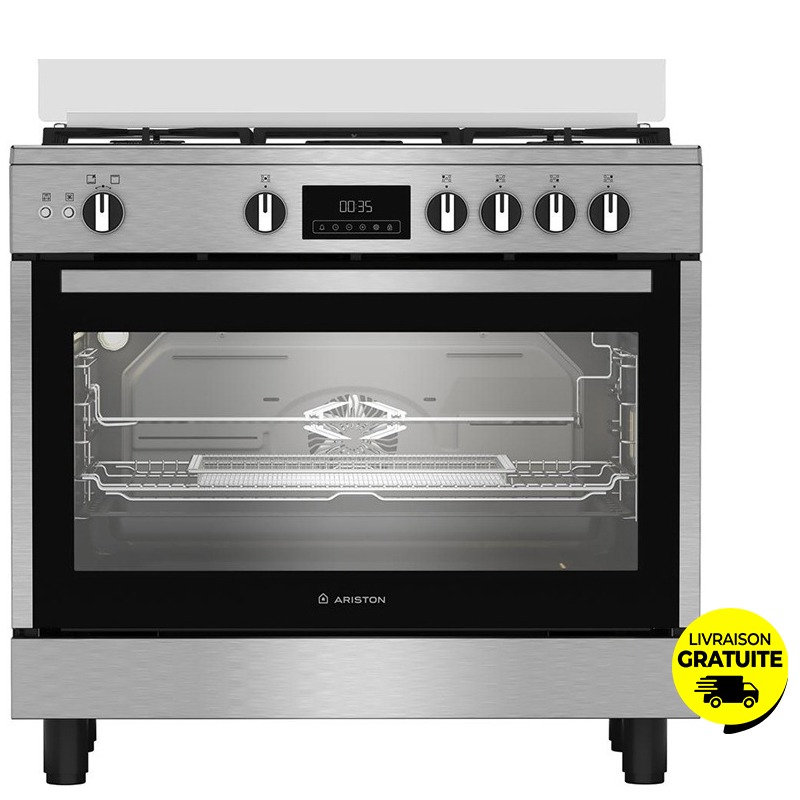 Cuisinière à Gaz ARISTON ARR9GGF33229XNA 5 Feux 90cm - Inox