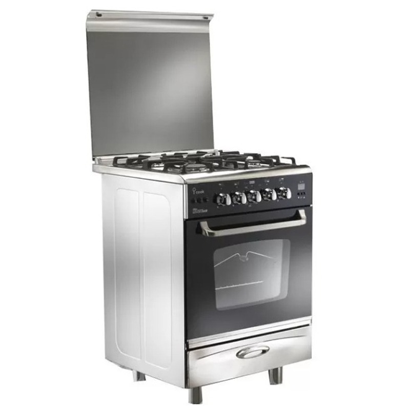 Cuisinière à Gaz UNIONAIRE GAS-C6060SSDC-511IDC 4 Feux - Noir
