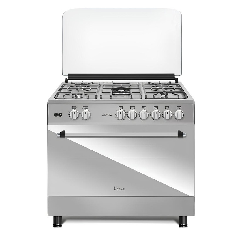 Cuisinière à Gaz PROCOOK TG6950IX 90cm 5 Feux - Inox