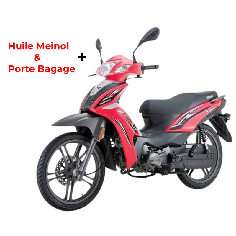 Cyclomoteur ZIMOTA TARGET 124 cc - Rouge Bordeaux
