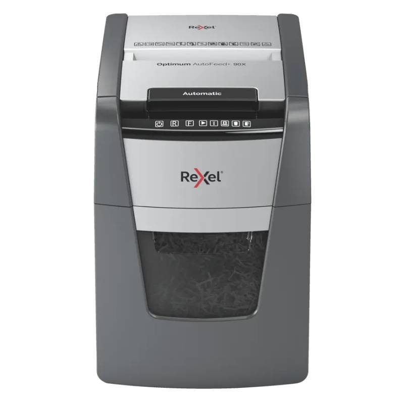 Destructeur De Documents REXEL Optimum Auto+ 90X Coupe Croisée