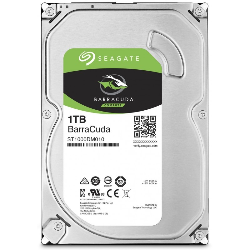 Disque Dur Interne SEAGATE BarraCuda 1To HDD 3.5" Pour Pc De Bureau