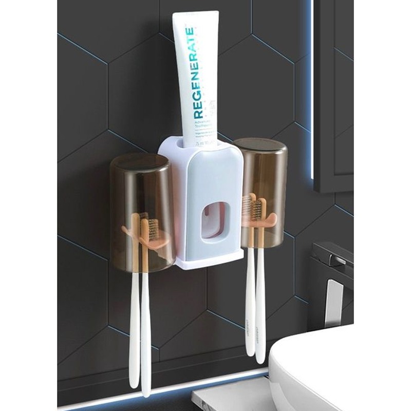 Distributeur de Dentifrice avec Support de Brosse à Dents