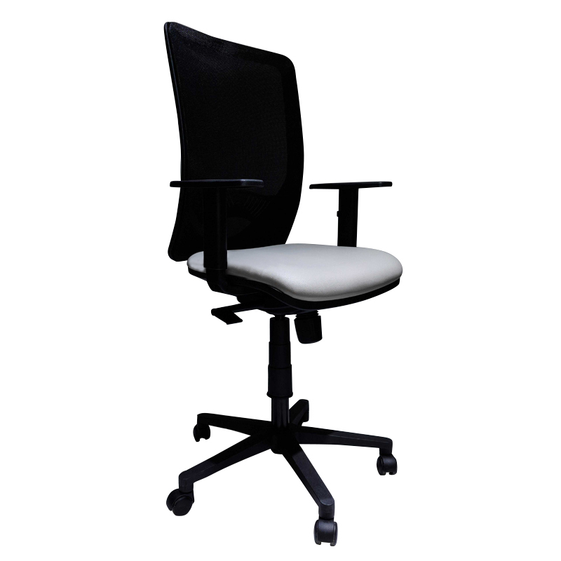 Fauteuil Opérationnel DUKE En Simili Cuir Avec Accoudoirs Réglable - Gris