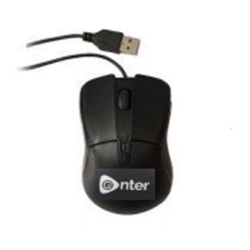 Souris Optique Filaire ENTER Slider USB - Noir