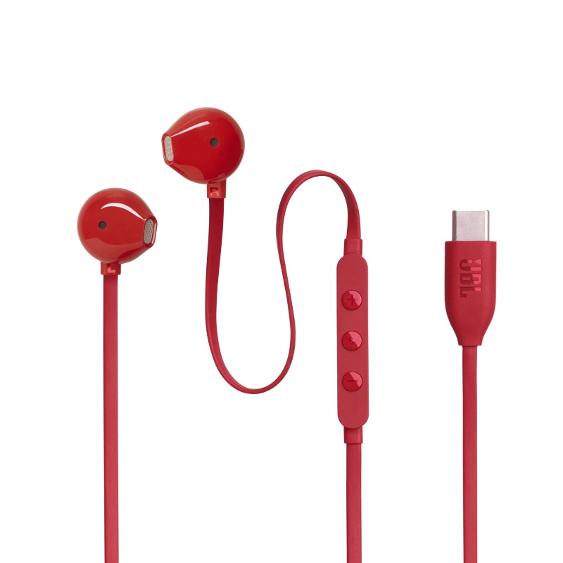 Écouteurs Filaires JBL T305C USB-C - Rouge