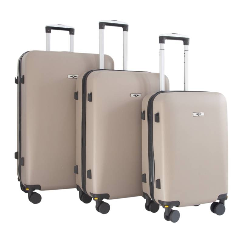 Ensemble de 3 Valises incassable CBA 3VL99 avec roue démontable - Kaki