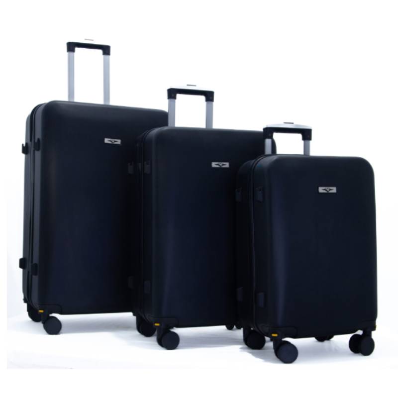 Ensemble de 3 Valises incassable CBA 3VL110 avec roue démontable - Noir