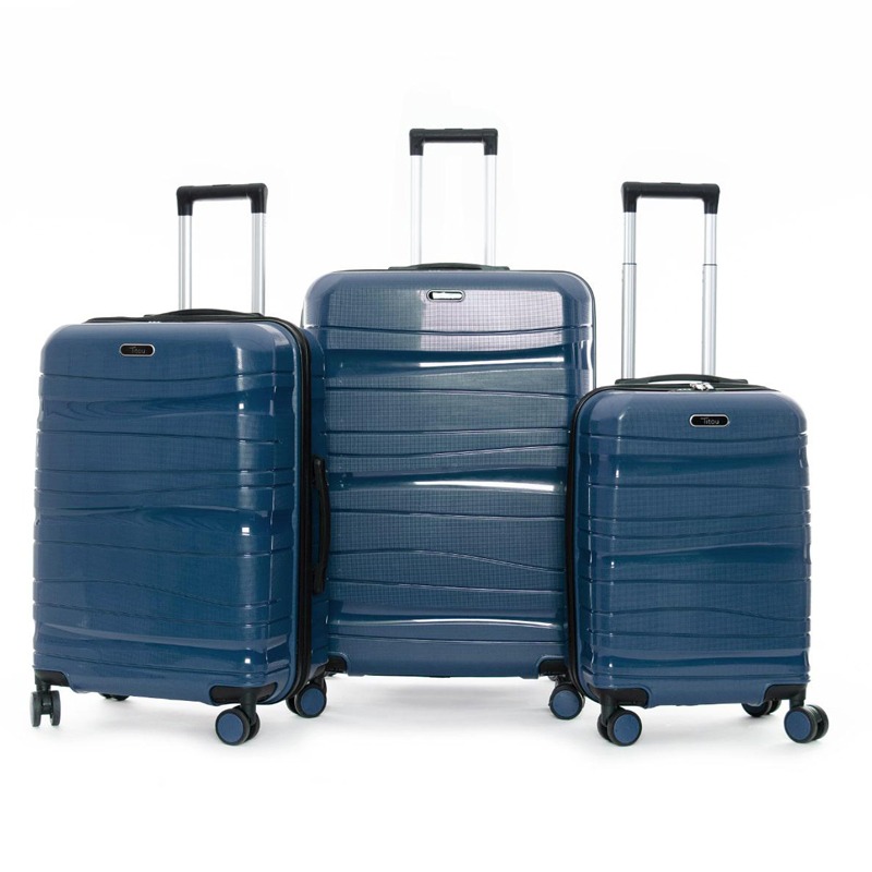 Ensemble de 3 Valises TITOU Incassable Polypropylene - Bleu Turquoise Brillant