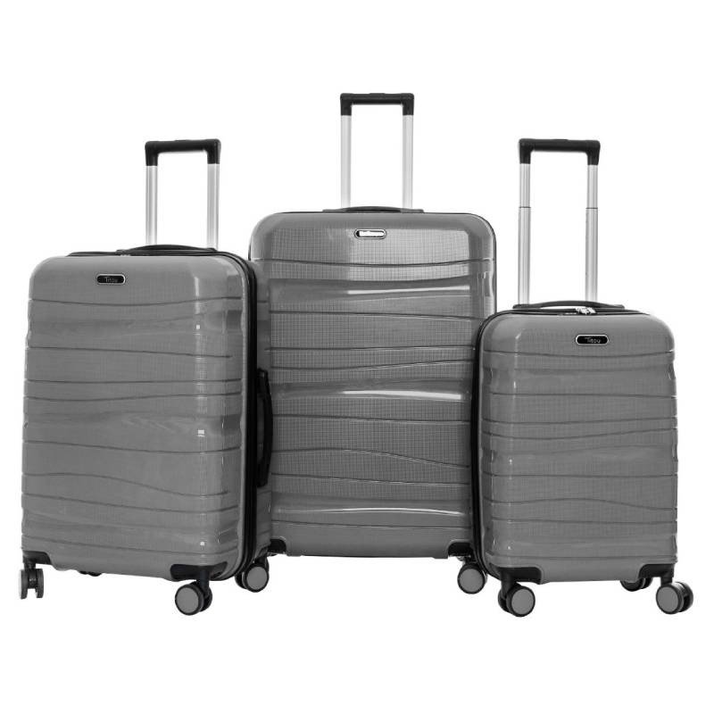 Ensemble de 3 Valises TITOU Incassable Polypropylene - Gris