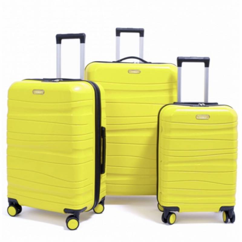 Ensemble de 3 Valises TITOU Incassable Polypropylene - Jaune Brillant