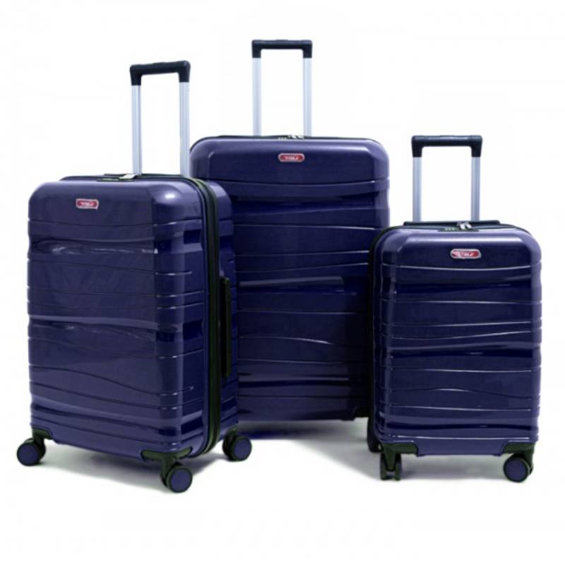 Ensemble de 3 Valises TITOU Polypropylène Avec Roues Démontable - Bleu Marine