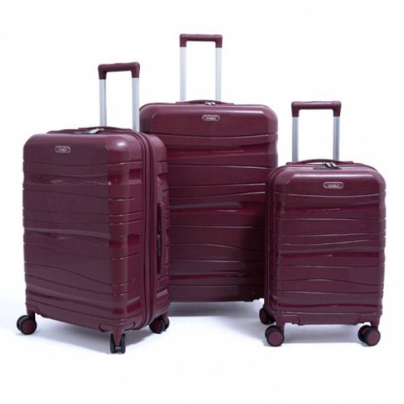 Ensemble de 3 Valises TITOU Polypropylène Avec Roues Démontable - Rouge Vif