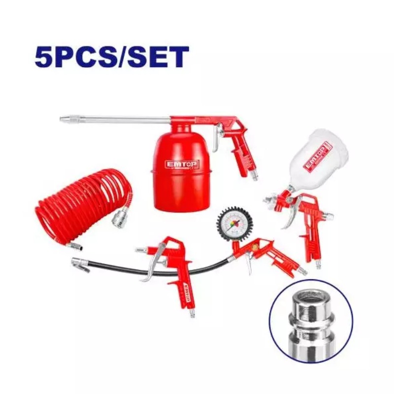 Ensemble d’outils pneumatiques EMTOP EATLS0503 12 bar 5 pièces