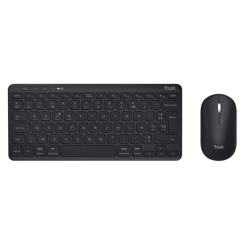 Ensemble Souris et Clavier Sans Fil TRUST LYRA Rechargeable - Noir