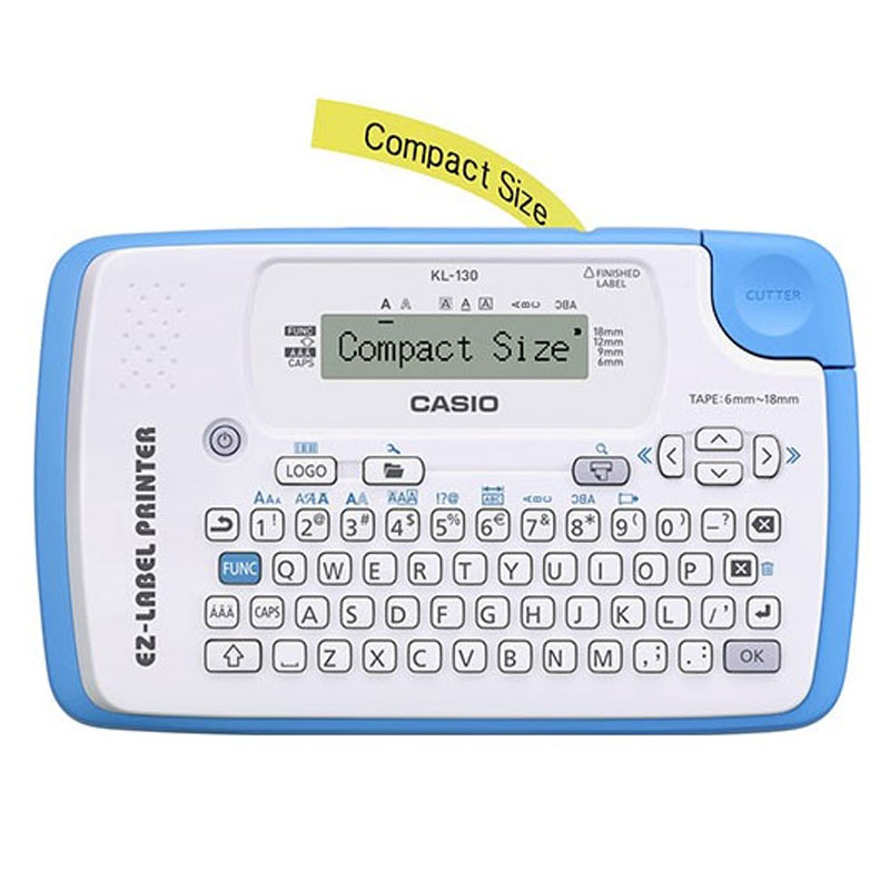 Étiqueteuse CASIO KL-130 Avec Écran LCD 1 ligne - Blue&Blanc
