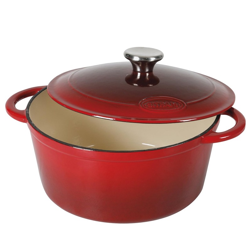 Faitout Fonte SITRAM 4Litres 34x23x12,5 cm - Rouge