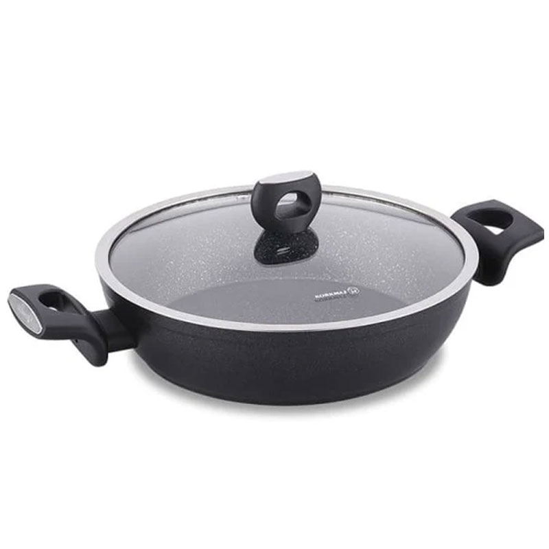 Faitout KORKMAZ A2943 24cm Avec Couvercle - Noir