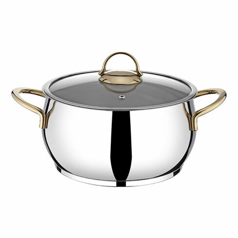 Faitout VIVALDI 20 cm Avec Couvercle 18/10 - Gold