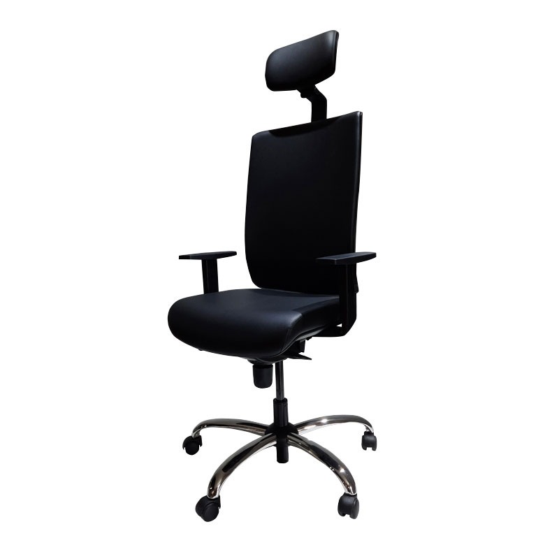 Fauteuil De Direction KIND Avec Accoudoirs Réglable & Repose tête - Noir