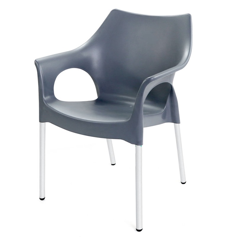 Fauteuil Ibiza avec Socle Aluminium - Gris