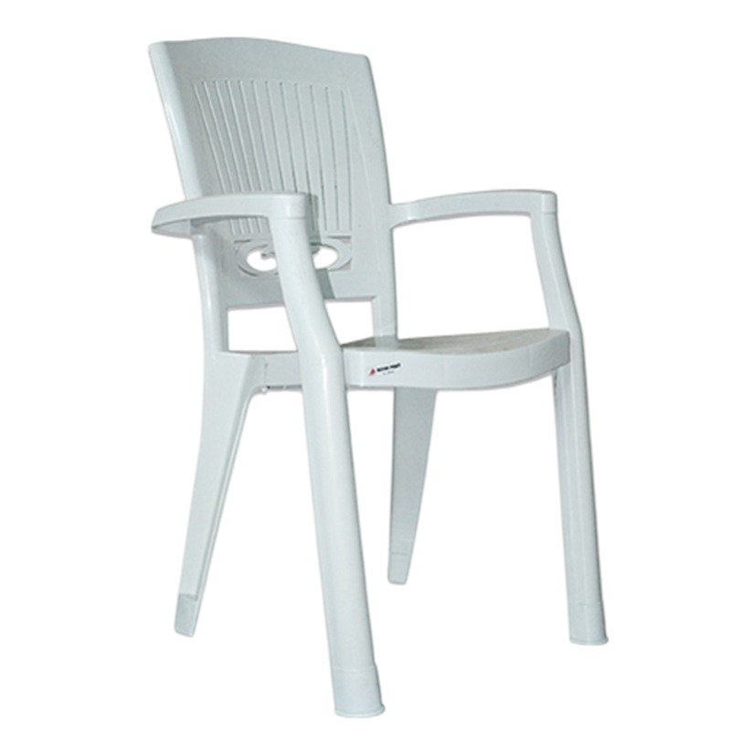 Fauteuil Plastique Veranda Avec Accoudoirs - Blanc