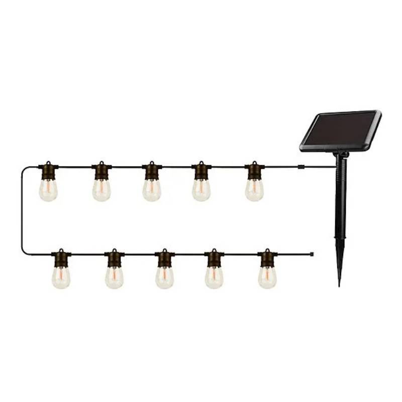 GUIRLANDE SOLAIRE LED FOREVER LIGHT SUNARI FLS-60 10 AMPOULES - Noir