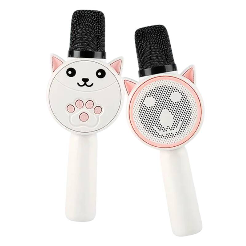 Haut Parleur et Microphone karaoké Best Sound MC881-W - Blanc