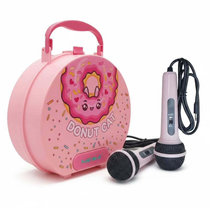 Haut Parleur Portable Meimi MK30 pour enfant avec 2 micros - Rose
