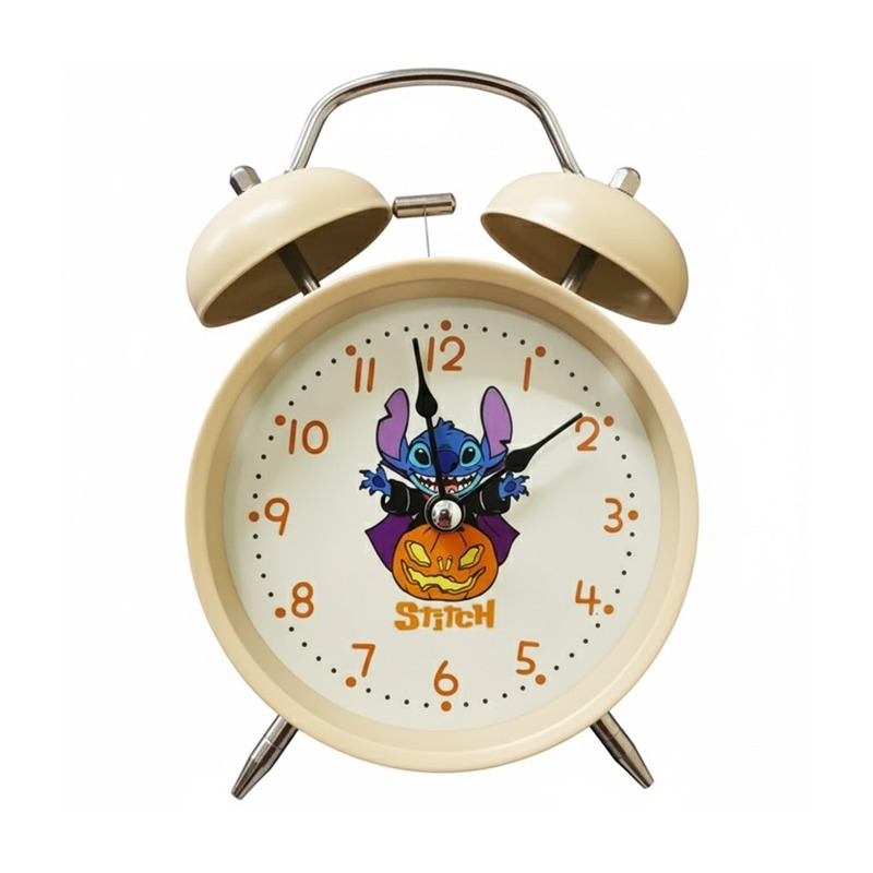 Horloge-Réveil Métal Stitch - Beige