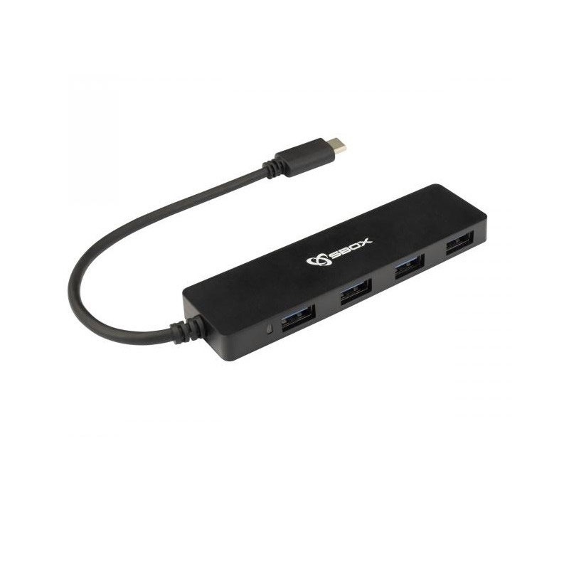 Hub SBOX H-404C 4 Ports TYPEC-USB 3.0 - Noir