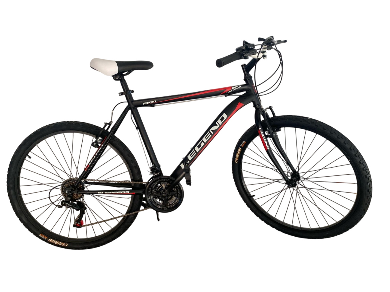 Bicyclette VTT PRADO Legend 18 Vitesse 26 pouces - Noir