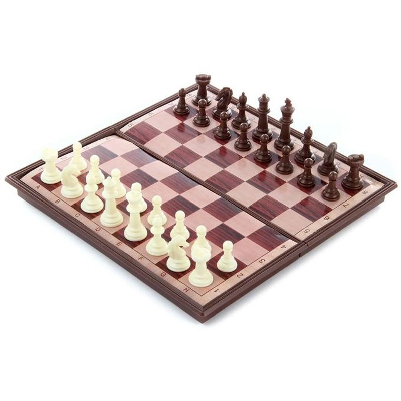 Jeu d'Échecs Et de Dames 2EN1 Magnétique