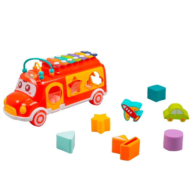 Jouet Musicale De Forme Bus Huanger HE8023 - Assortis