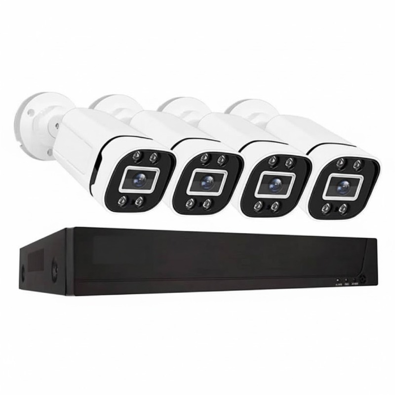 Kit De Surveillance DVR + 4 Caméras 5MP (AX-6247)