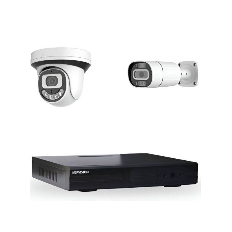 kit De Surveillance MIPVISION XDVR + 1 Cameras Externes + 1 Cameras Internes 5MP