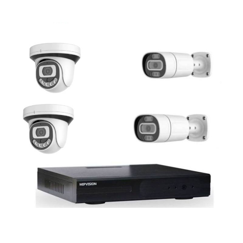 kit De Surveillance MIPVISION XDVR + 2 Cameras Externes + 2 Cameras Internes 5MP