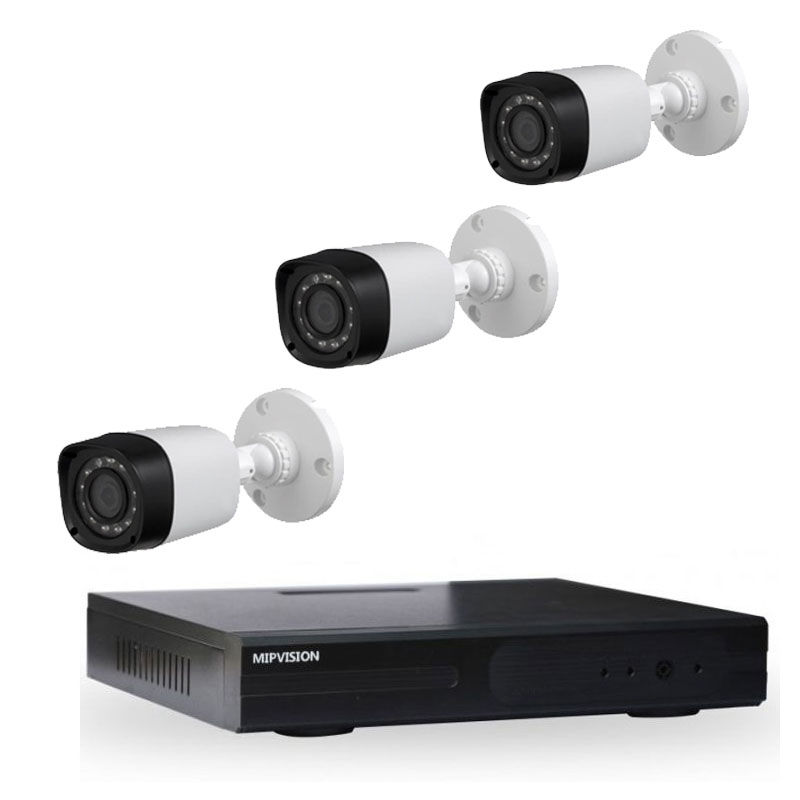 Kit de Surveillance MIPVISION XDVR + 3 Caméras Externes 2MP