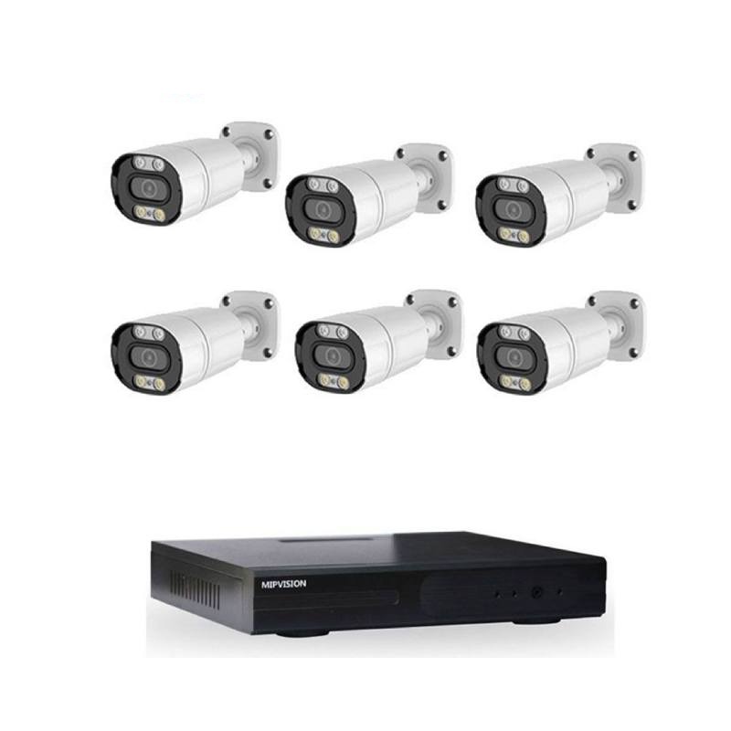 Kit de Surveillance MIPVISION XDVR + 6 Caméras Externes 5MP