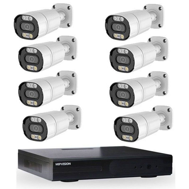 Kit de Surveillance MIPVISION XDVR + 8 Caméras Externes 5MP