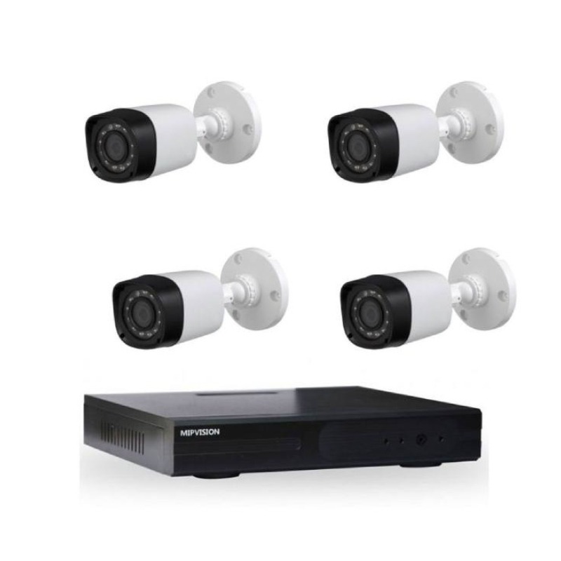 Kit de Surveillance MIPVISION XDVR AHD 16 Channels + 4 Caméras Externes 2MP