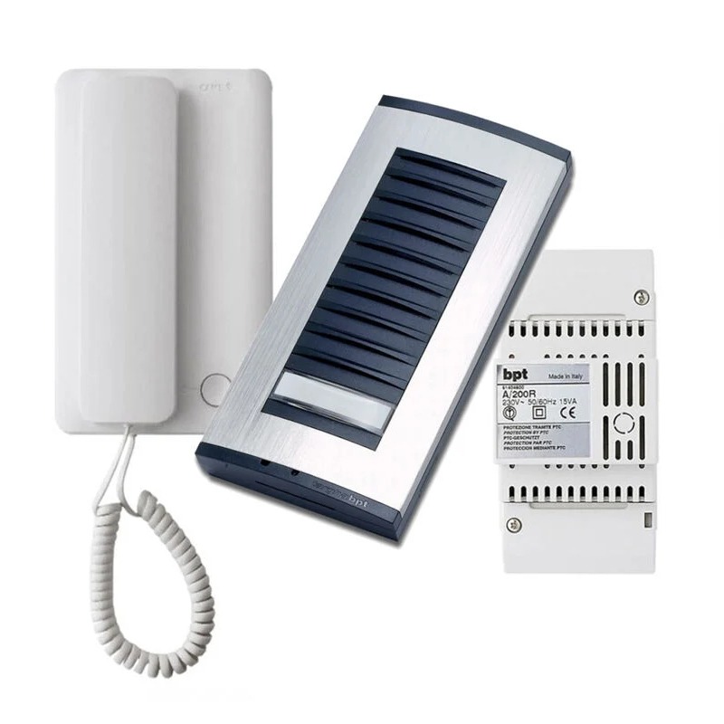 Kit interphone Came 1 Poste Sys 200 avec Plaque de Rue - Blanc