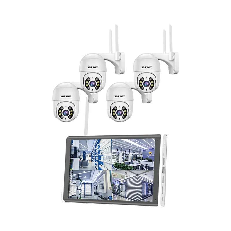 Kit de Surveillance JORTAN 4 Caméras Externes 2MP avec Ecran