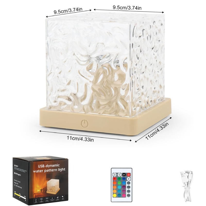 LAMPE PROJECTEUR EFFET VAGUE D'EAU CRISTALLINE 16 COULEURS