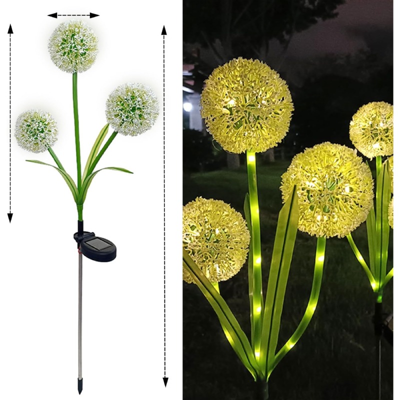 Lampe solaire LED SUNARI FLS-95 Fleur d'ail 3000K 600mAh Li-Ion