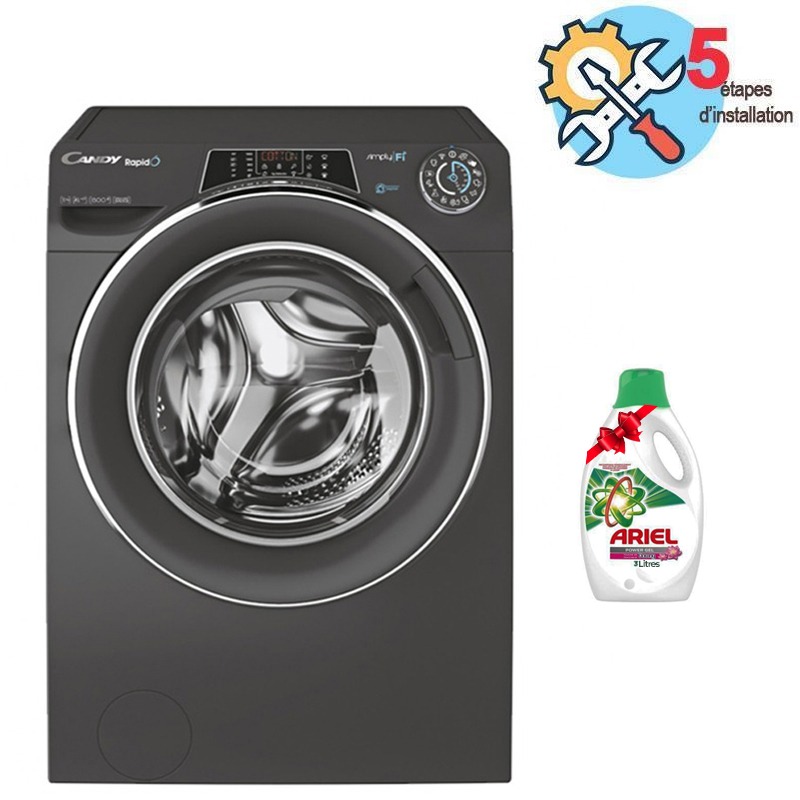 Lave Linge Frontal Inverter CANDY Rapido RO1411DMCRT 11 Kg - Silver